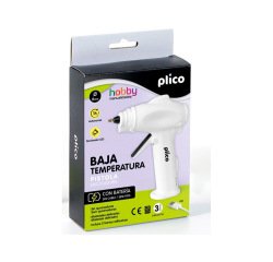 Pistola de silicona mini plico baja temperatura con bateria y led 25w