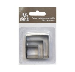 Cortador metalico sio-2 cuadrado set de 3 piezas