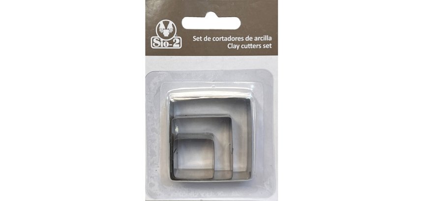 Cortador metalico sio-2 cuadrado set de 3 piezas