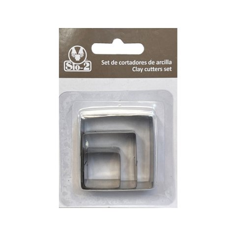 Cortador metalico sio-2 cuadrado set de 3 piezas