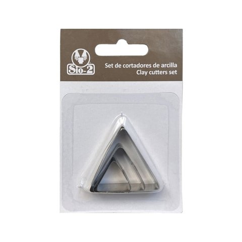 Cortador metalico sio-2 triangulo set de 3 piezas