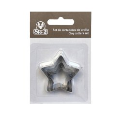 Cortador metalico sio-2 estrella set de 3 piezas