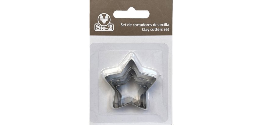 Cortador metalico sio-2 estrella set de 3 piezas