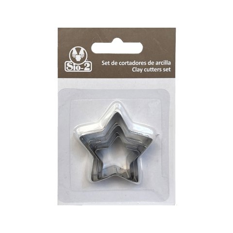 Cortador metalico sio-2 estrella set de 3 piezas