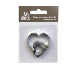 Cortador metalico sio-2 corazon set de 3 piezas