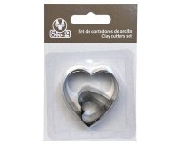 Cortador metalico sio-2 corazon set de 3 piezas
