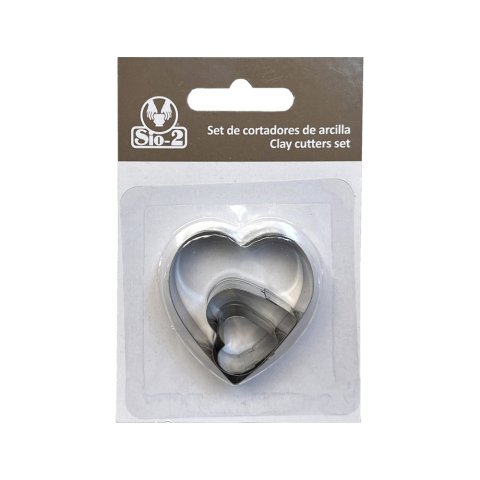 Cortador metalico sio-2 corazon set de 3 piezas