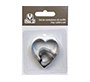 Cortador metalico sio-2 corazon set de 3 piezas