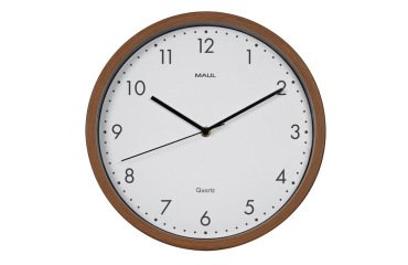 Reloj maul grain de pared redondo 30 cm diametro cuarzo marco madera oscura