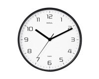 Reloj maul drip de pared redondo 25 cm diametro cuarzo marco negro