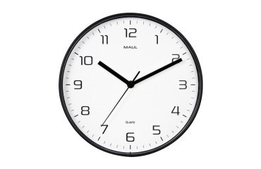 Reloj maul drip de pared redondo 25 cm diametro cuarzo marco negro