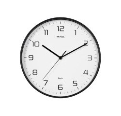 Reloj maul drip de pared redondo 30 cm diametro cuarzo marco negro
