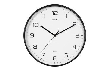 Reloj maul drip de pared redondo 30 cm diametro cuarzo marco negro