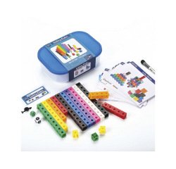 Cubo engarzable para juegos matematicos set de 100 unidades en 10 colores surtidos + 3 años