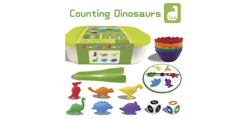 Juego de clasificacion conteo de dinosaurios +3 años