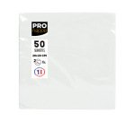 Servilleta pronappe celulosa micro grofada 20x20 cm 2 capas color blanco paquete de 50 unidades