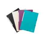 Carpeta exacompta gomas polipropileno titanio reciclado tres solapas din a4 pack de 4 unidades colores