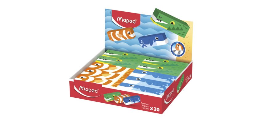 Goma de borrar maped animales