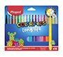 Rotulador maped color peps long life lavable punta media caja de 18 unidades colores surtidos