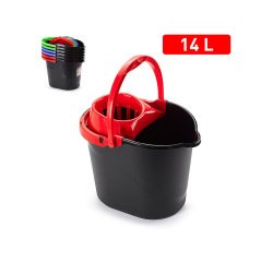 Cubo fregona plasticforte new black clean 14 litros color negro