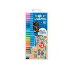 Rotulador carioca acrilico paint marker punta media tip estuche de 24 unidades colores surtidos