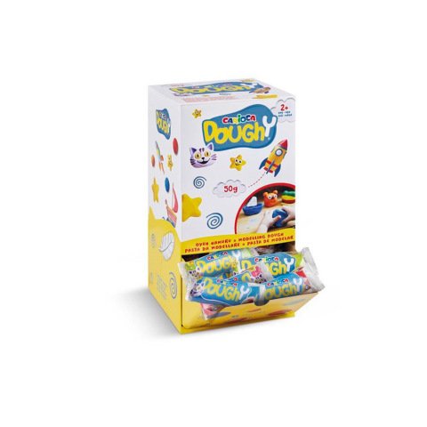 Pasta para modelar carioca doughy 50 gr expositor sobremesa 48 unidades colores surtidos