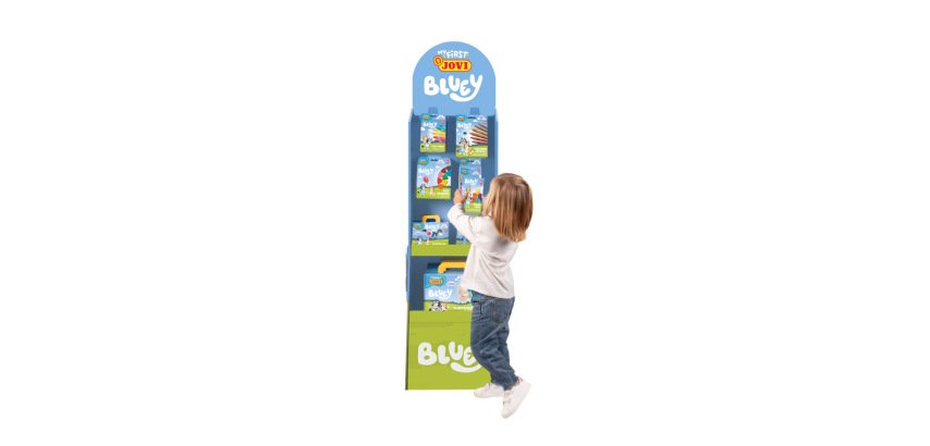 Expositor de suelo jovi bluey my first nueva colección 113 unidades surtidas