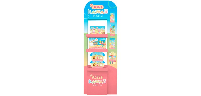 Expositor de suelo jovi serie kawaii 64 unidades surtidas