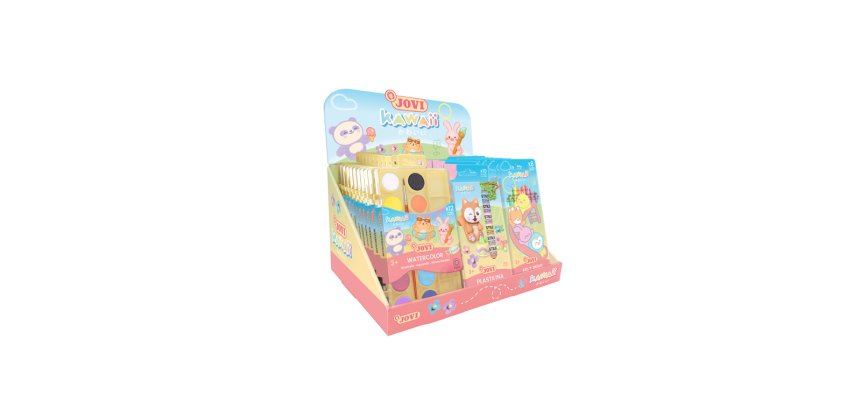 Expositor de sobremesa jovi serie kawaii 48 unidades surtidas