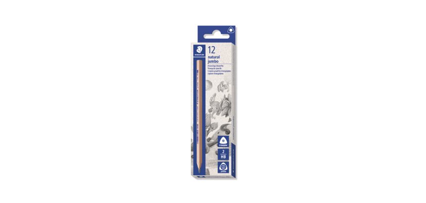 Lapices de grafito staedtler noris hb triangular jumbo madera natural jumbo