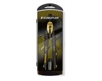 Compas staedtler noris 555 con husillo y rueda central sin alargadera tubo de minas y aguja color naranja