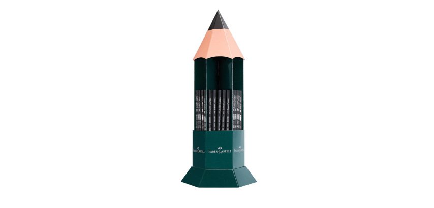 Lapices grafito faber castell 1111 expositor de sobremesa de 120 unidades graduaciones surtidas