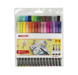 Rotulador edding punta fibra 1200 pack de 26 unidades + 4 unidades gratis colores clasicos/neon/pastel