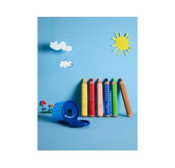 Lapices de colores faber castell grippy xxl caja de 6 unidades colores surtidos