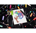 Rotulador faber castell black edition punta de pincel caja de 50 unidades colores surtidos