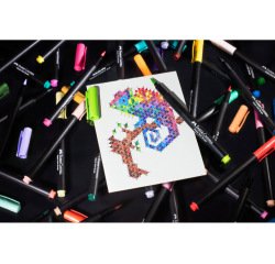 Rotulador faber castell black edition punta de pincel caja de 50 unidades colores surtidos