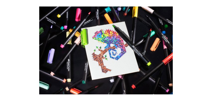 Rotulador faber castell black edition punta de pincel caja de 50 unidades colores surtidos