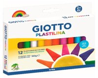 Plastilina giotto colores clasicos caja de 12 unidades colores surtidos