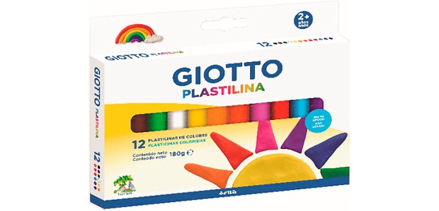 Plastilina giotto colores clasicos caja de 12 unidades colores surtidos