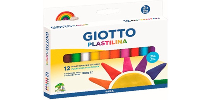 Plastilina giotto colores clasicos caja de 12 unidades colores surtidos