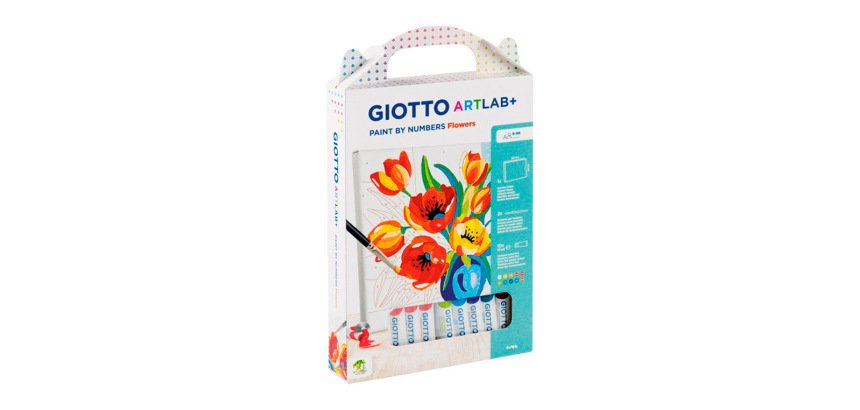 Pintura por numeros giotto art lab flores