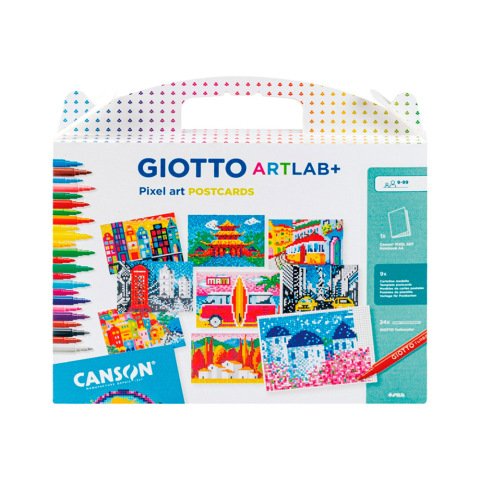 Pintura por numeros giotto art lab pixel art postales