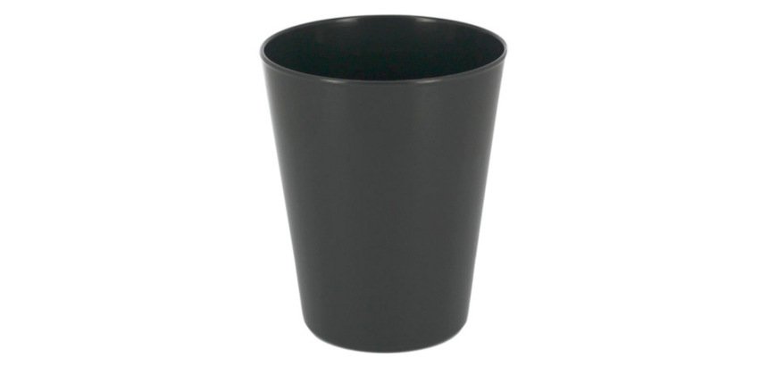Vaso polipropileno archivo 2000 reutilizable libre bpa capacidad 330 ml color gris antracita