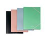 Carpeta pardo studio style gomas solapas polipropileno expositor de 48 unidades colores pastel surtidos