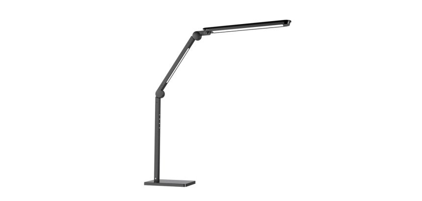 Lampara de escritorio cep alliance led con pinza y modulos giratorios color negro 180x115x950 mm