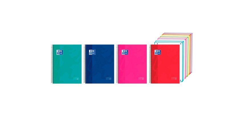 Cuaderno espiral oxford europeanbook 10 tapa extradura din a4 200 hojas cuadro 5 mm