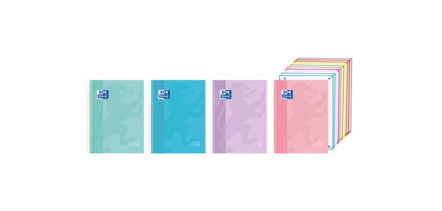 Cuaderno espiral oxford europeanbook 10 tapa extradura din a4 200 hojas cuadro 5 mm