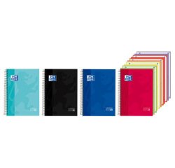 Cuaderno espiral oxford europeanbook 5 tapa extradura din a4 150 hojas cuadro 5 mm con 5 bolsas separadoras