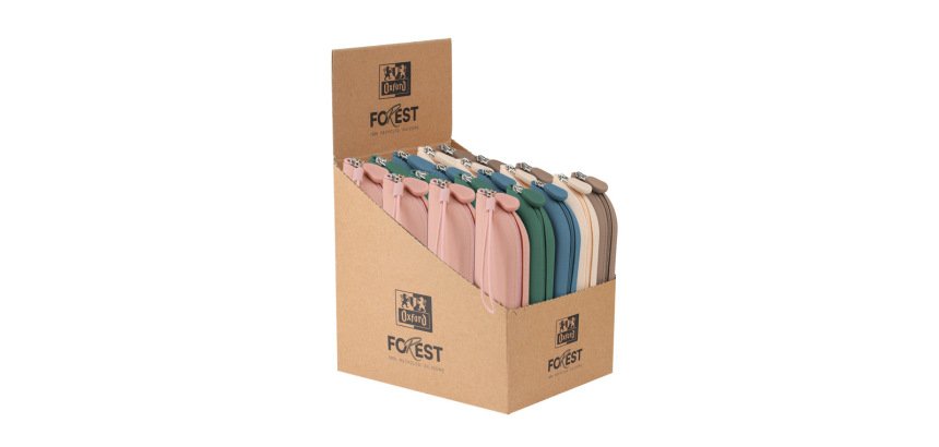 Estuche portatodo oxford forest silicona con cremallera reciclado colores surtidos