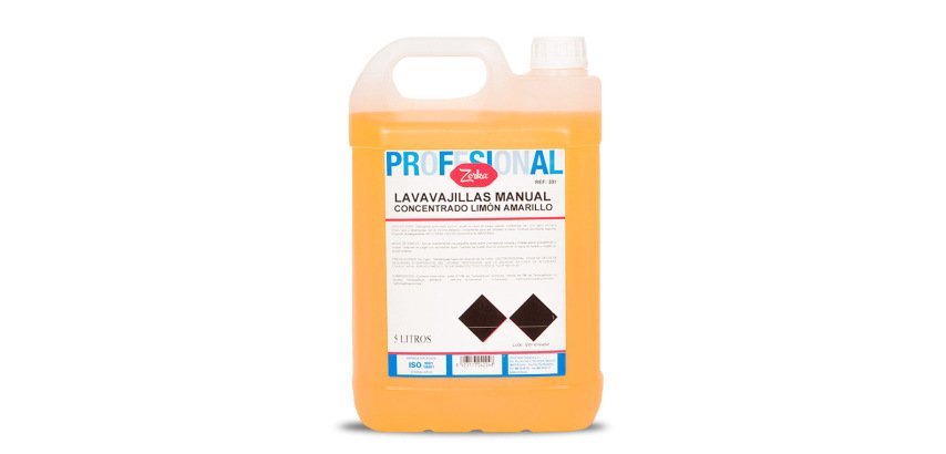 Lavavajillas manual zorka concentrado limon amarillo garrafa 5 litros